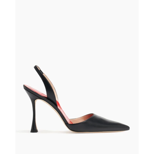 Carolina Herrera Leather Slingback Pumps in Black, view 3