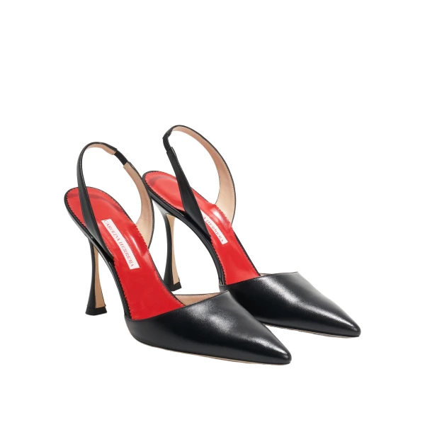 Carolina Herrera Leather Slingback Pumps in Black