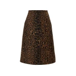 Carolina Herrera Leopard Jacquard A-Line Skirt