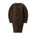 Carolina Herrera Leopard Jacquard Cocoon Coat