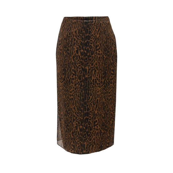 Carolina Herrera Leopard Print Chiffon Skirt