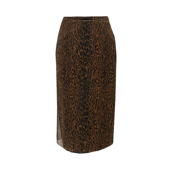 Leopard Print Chiffon Skirt