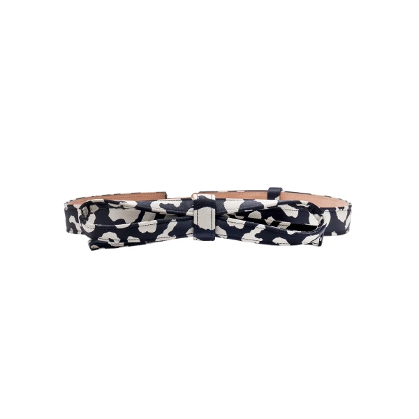 Leopard Spot Jacquard Bow Belt