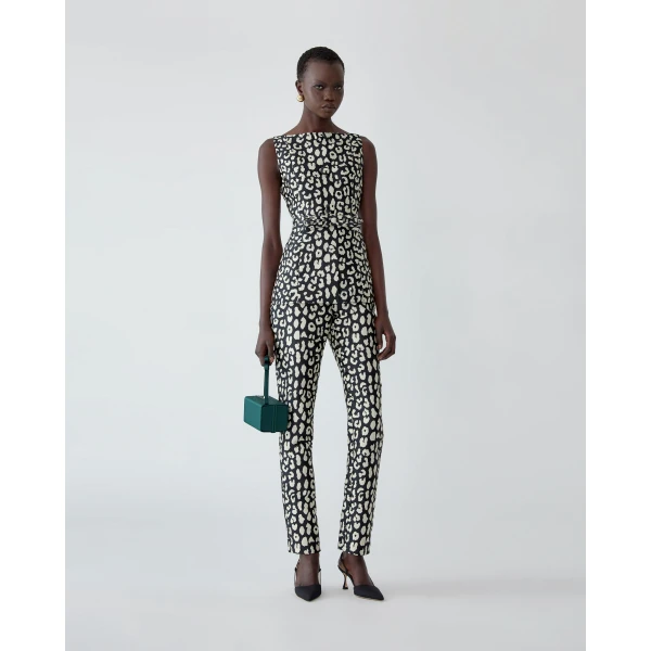 Carolina Herrera Leopard Spot Jacquard Cigarette Pants, view 2