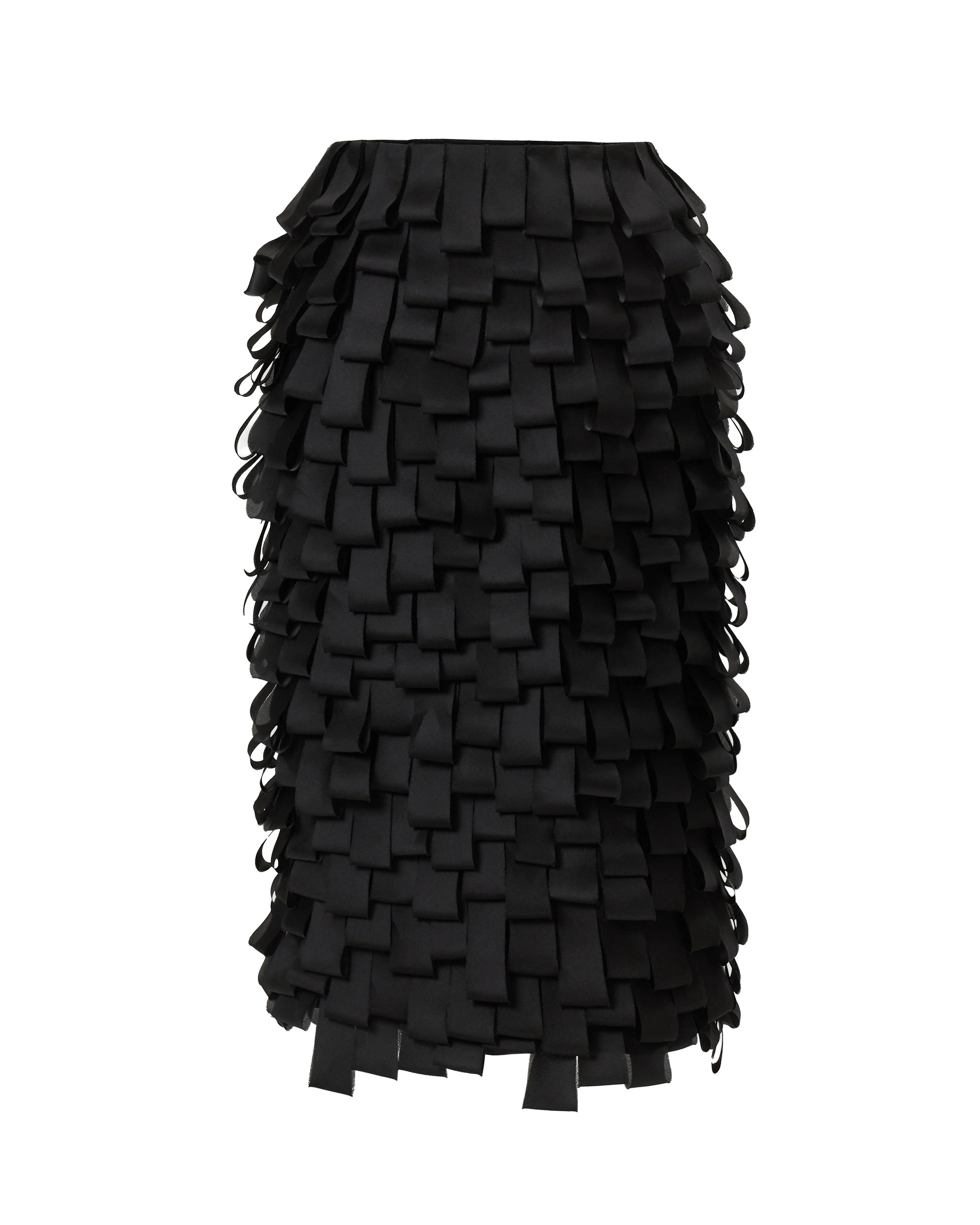 Carolina Herrera Loop-Embroidered Organza Pencil Skirt in Black | Skirts | Coveti Carolina Herrera Loop-Embroidered Organza Pencil Skirt in Black