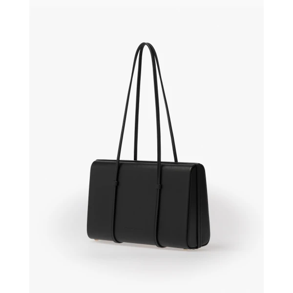 Carolina Herrera Luci Leather Shoulder Bag in Black, view 4
