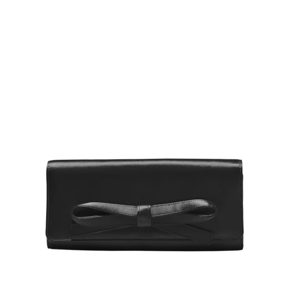 Carolina Herrera Margaret Satin Clutch in Black