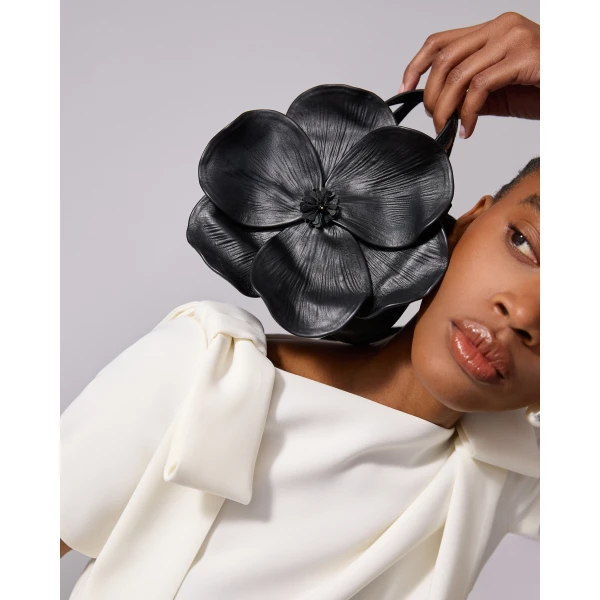 Carolina Herrera Matryoshka Flora XXS Mini Handbag in Black, view 2