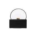 Carolina Herrera Mimi Leather Top Handle Bag in Black