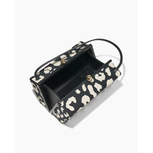 Carolina Herrera Mimi Leopard Spot Jacquard Top Handle Bag, view 3