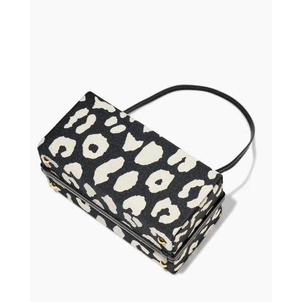 Carolina Herrera Mimi Leopard Spot Jacquard Top Handle Bag, view 5