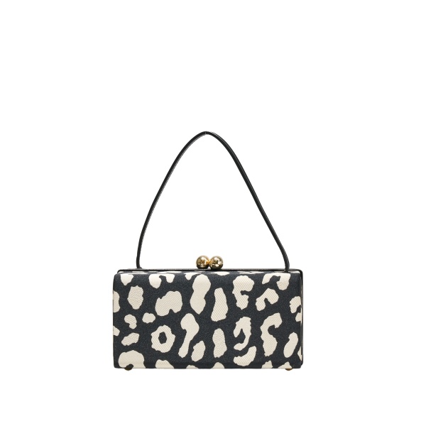 Mimi Leopard Spot Jacquard Top Handle Bag