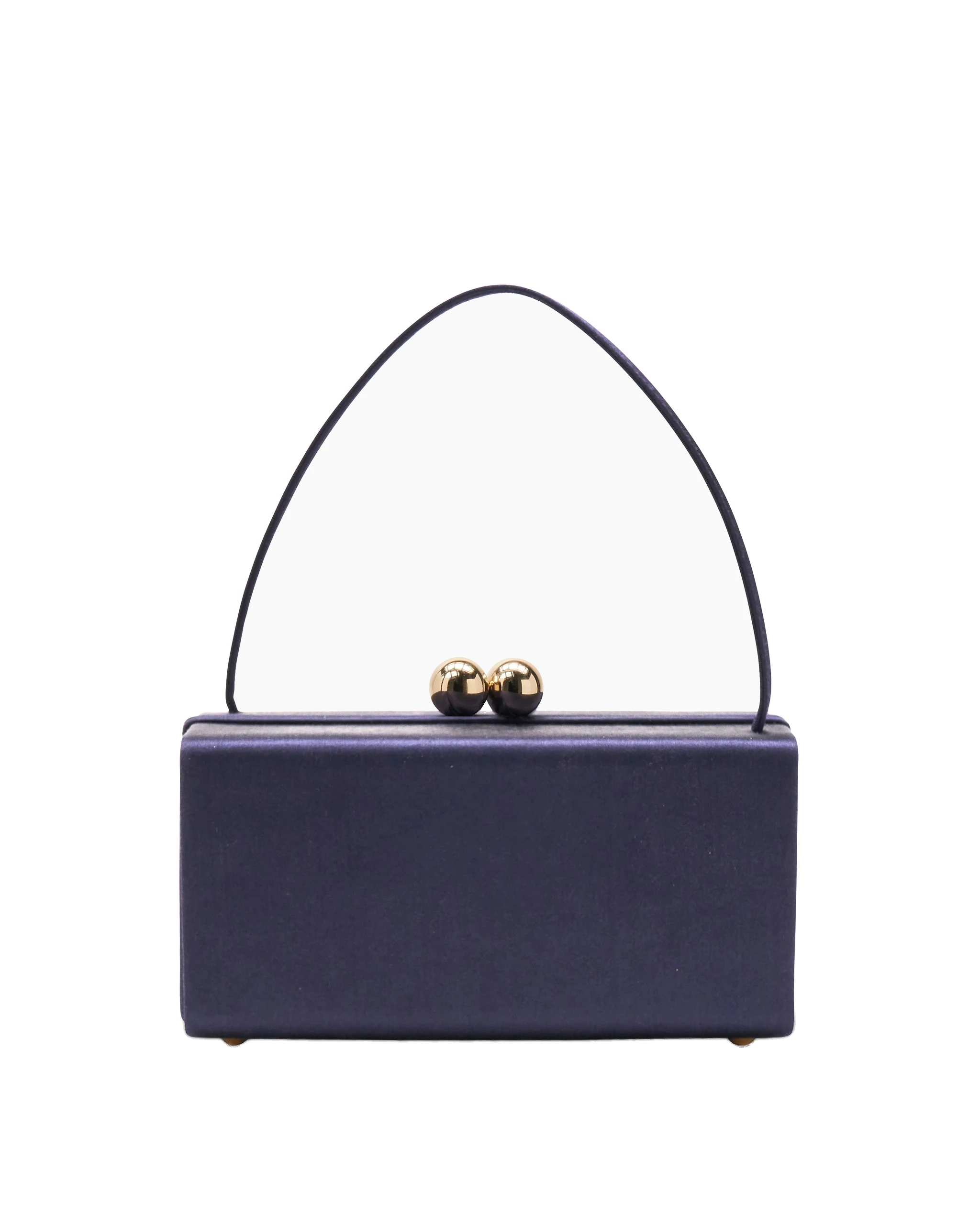 Carolina Herrera Mimi Satin Top Handle Bag in Midnight | Bags | Coveti Carolina Herrera Mimi Satin Top Handle Bag in Midnight