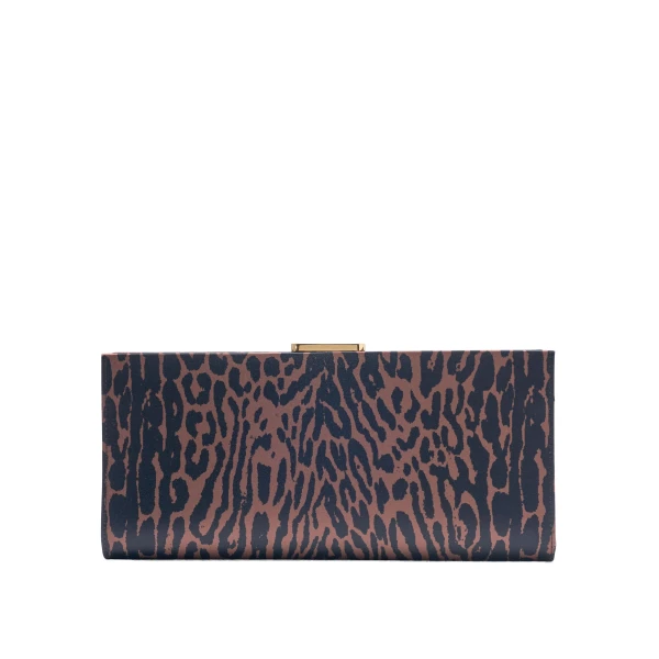 Pats Leopard Satin Clutch