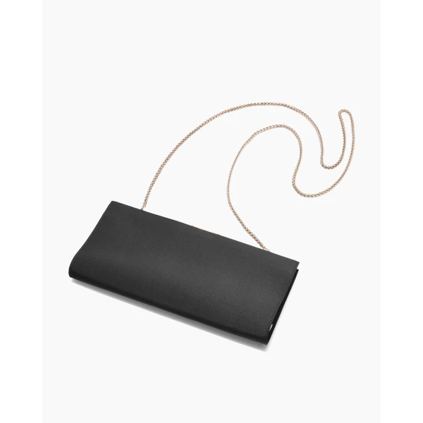 Carolina Herrera Pats Silk Faille Clutch in Black, view 5