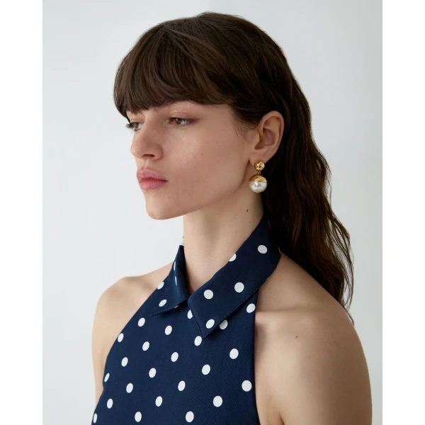 Carolina Herrera Pearl Drop Earrings, view 2