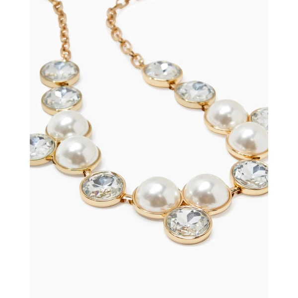 Carolina Herrera Pearl and Crystal Necklace, view 3