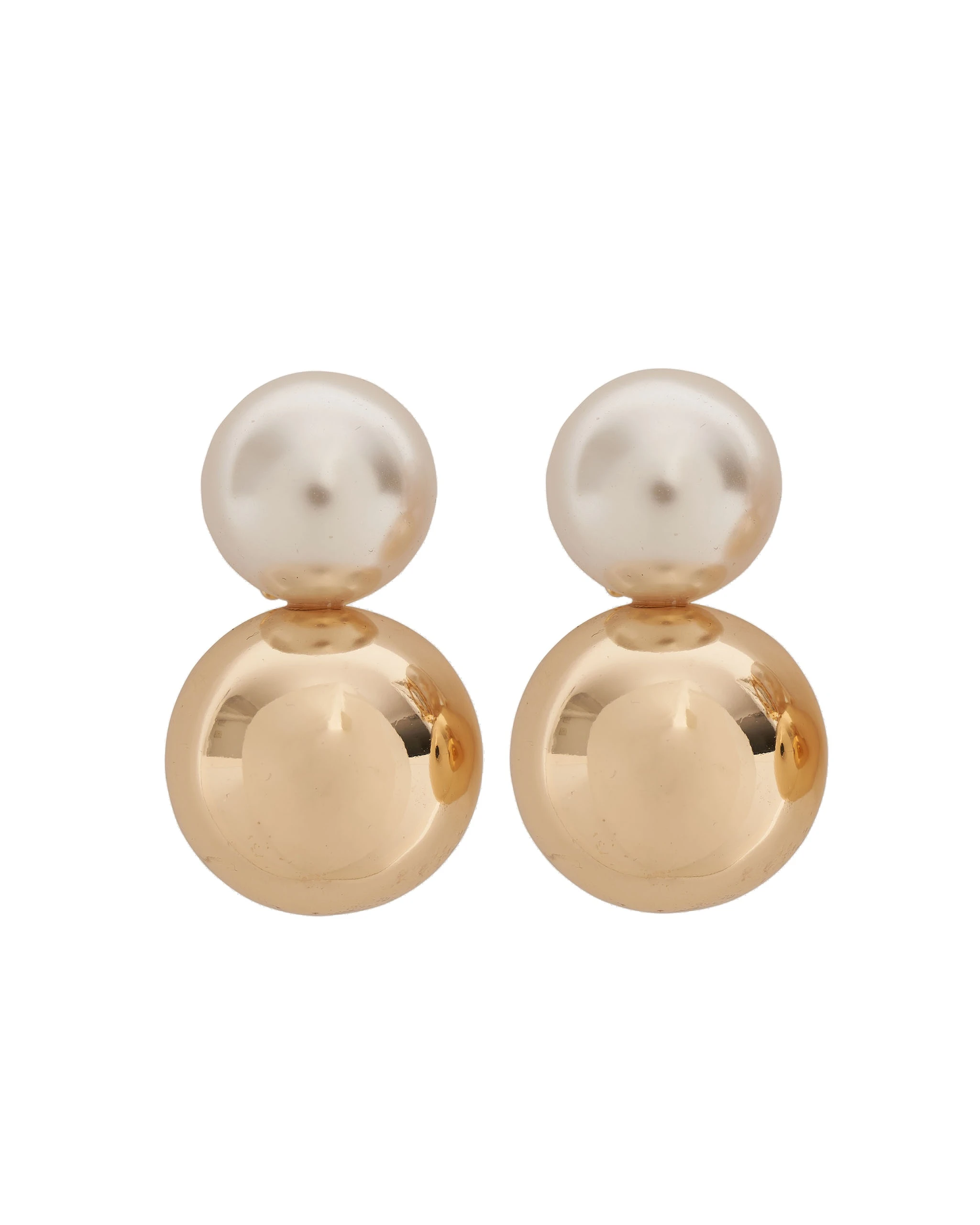 Carolina Herrera Pearl and Gold Ball Earrings | Jewelry | Coveti Carolina Herrera Pearl and Gold Ball Earrings
