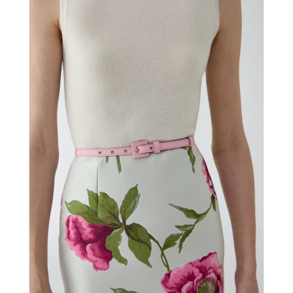 Carolina Herrera Peony Jacquard Pencil Skirt, view 5