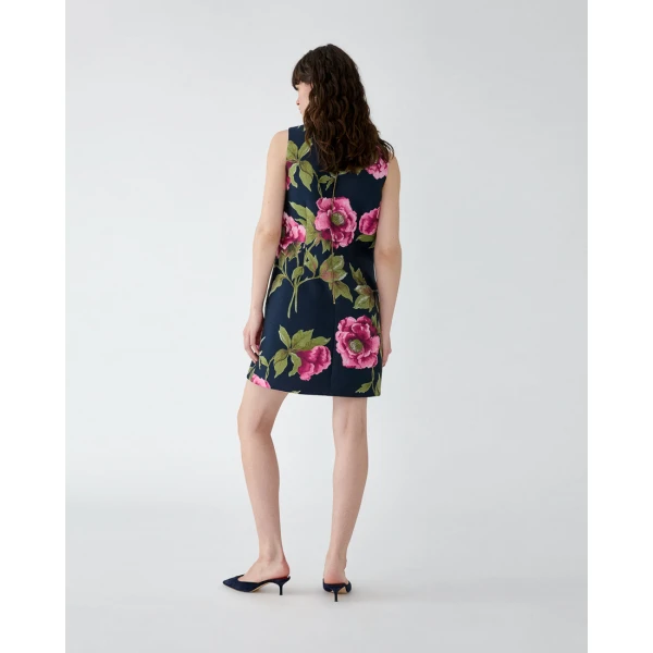 Carolina Herrera Peony Jacquard Shift Dress, view 3