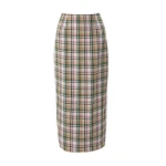 Carolina Herrera Plaid Midi Pencil Skirt