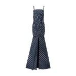 Carolina Herrera Polka Dot Ruched Gown