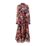 Carolina Herrera Poppy-Print Organza Trench Dress