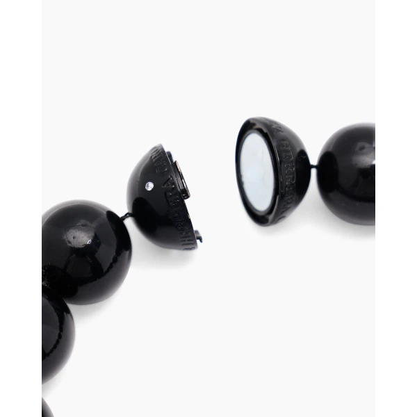 Carolina Herrera Resin Ball Necklace in Black, view 4