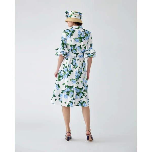 Carolina Herrera Rose-Print Shirt Dress, view 3
