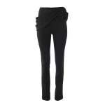 Carolina Herrera Rosette-Sash Skinny Pants in Black