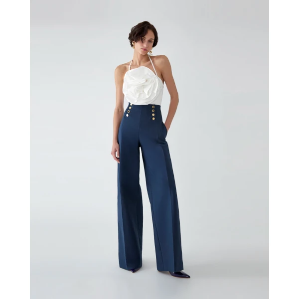 Carolina Herrera Rosette Top in White, view 4