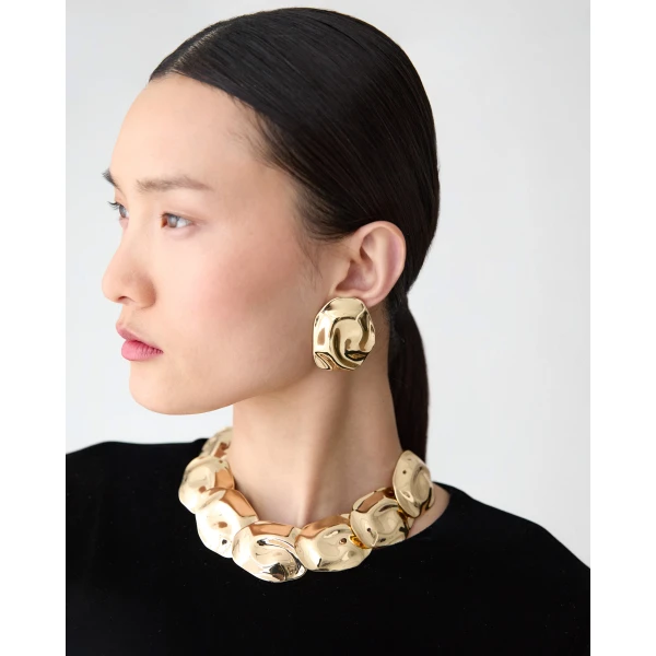 Carolina Herrera Sculptural Necklace in Gold, view 2