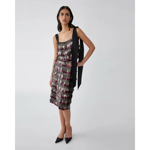Carolina Herrera Sequin-Embroidered Top, view 4