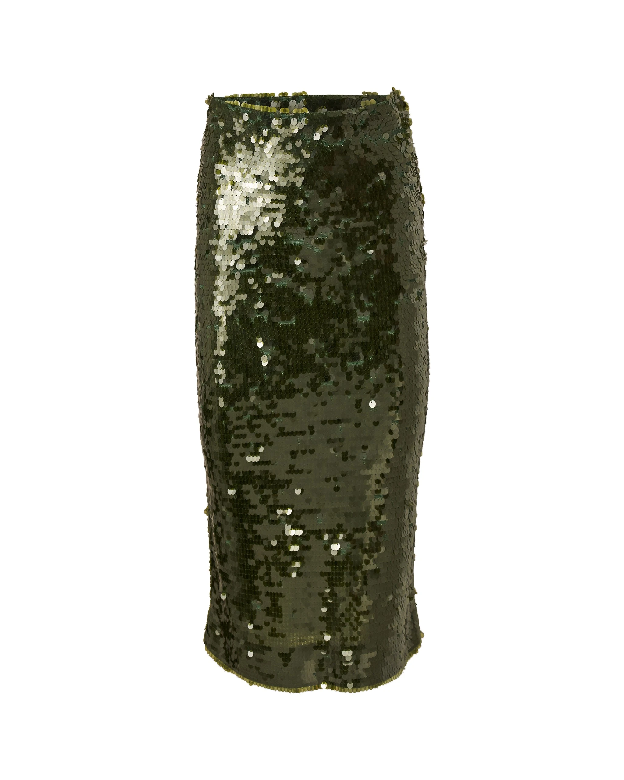 Carolina Herrera Sequined Merino Pencil Skirt in Forest Green | Skirts | Coveti Carolina Herrera Sequined Merino Pencil Skirt in Forest Green