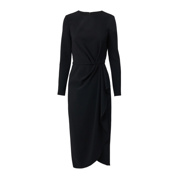 Carolina Herrera Sheath Dress With Side Drape in Black