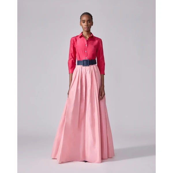 Carolina Herrera Silk Taffeta Ball Skirt in Blush, view 2