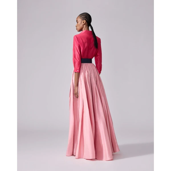Carolina Herrera Silk Taffeta Ball Skirt in Blush, view 3