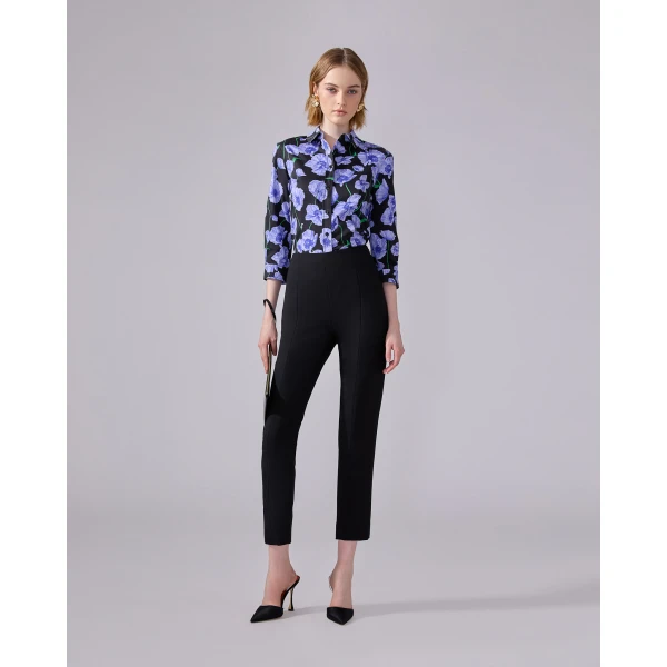 Carolina Herrera Slim Leg Pant in Black, view 2
