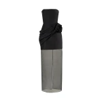 Carolina Herrera Strapless Gown with Sheer Organza Skirt in Black