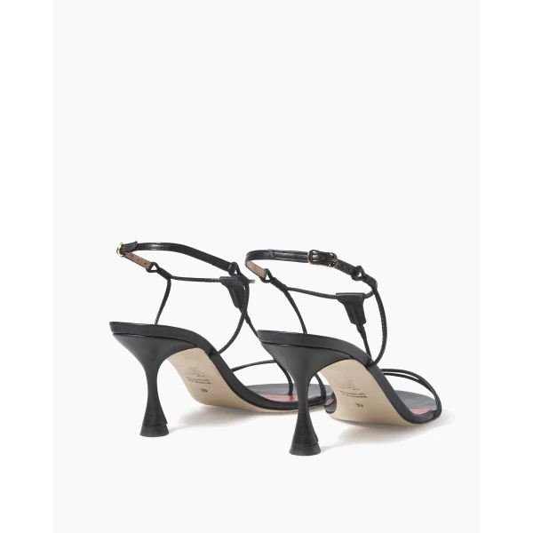 Carolina Herrera Strappy Leather Sandals in Black, view 4