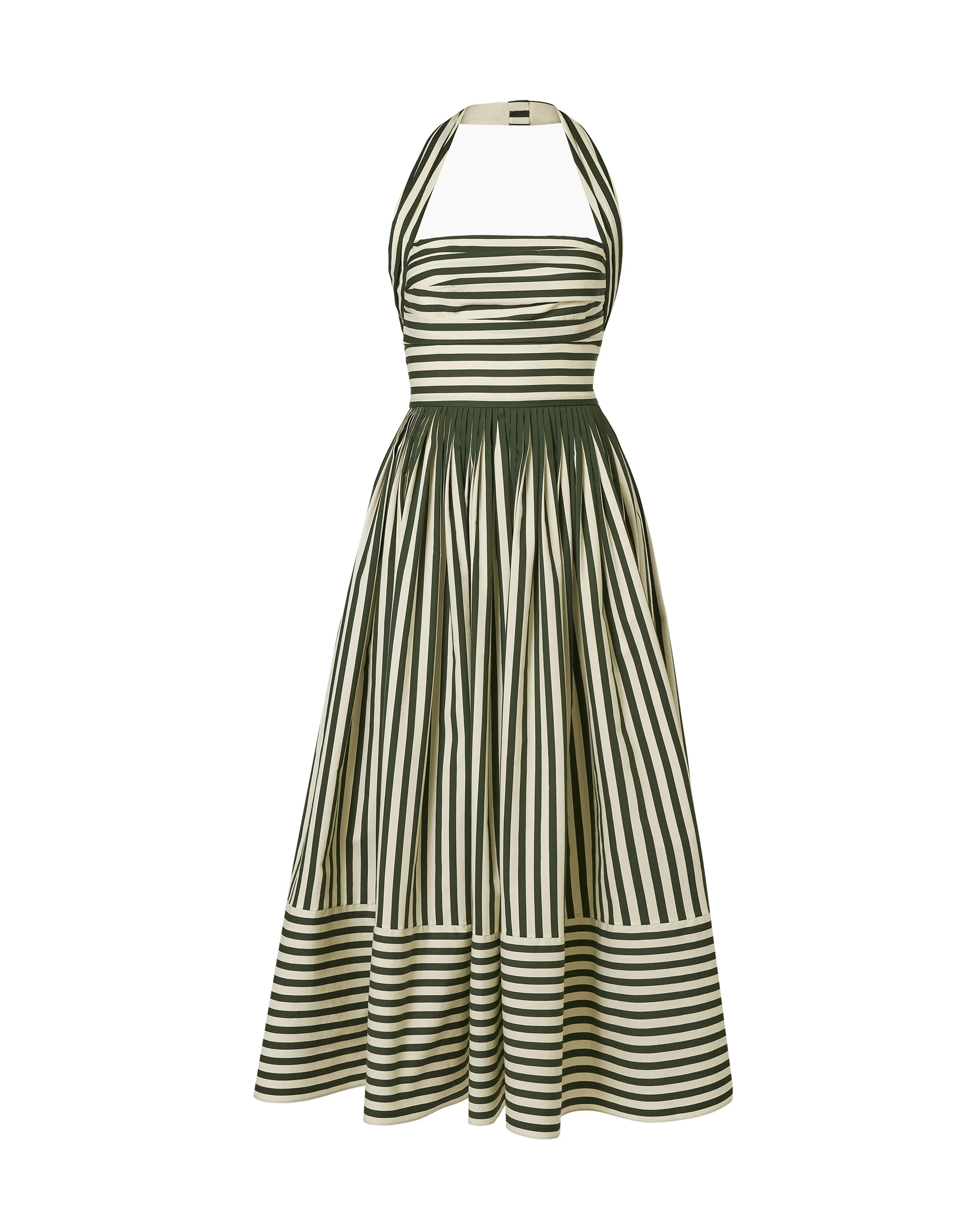 Carolina Herrera Striped Halterneck Midi Dress | Dresses | Coveti Carolina Herrera Striped Halterneck Midi Dress
