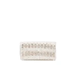 Carolina Herrera Tweed Clutch with Raindrop Embroidery