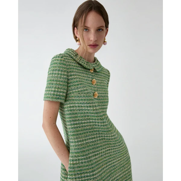 Carolina Herrera Tweed Mini Dress, view 4