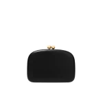 Carolina Herrera Vega Leather Clutch in Black