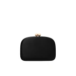 Carolina Herrera Vega Satin Clutch in Black