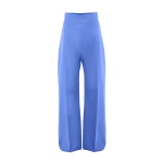 Carolina Herrera Wide-Leg Diane Pants in Bluebell