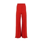 Carolina Herrera Wide-Leg Diane Pants in Chili Red