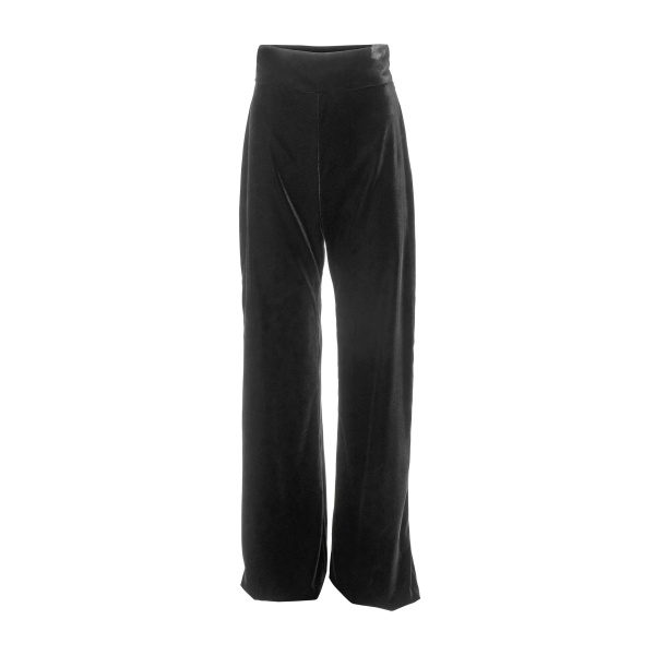 Carolina Herrera Wide-Leg Stretch Velvet Diane Pants in Black