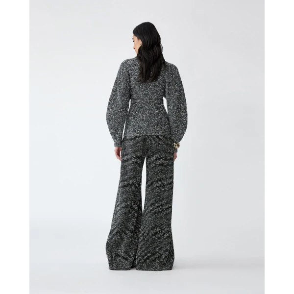 Carolina Herrera Wide-Leg Tweed Diane Pants, view 3