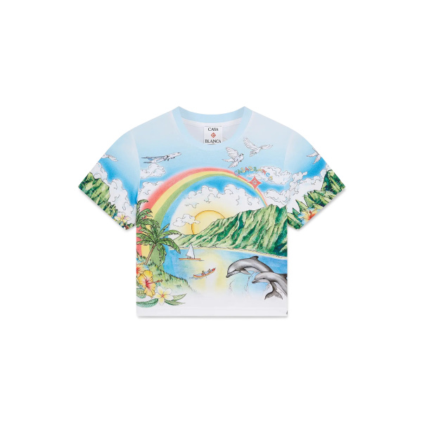 Casablanca Aloha Cropped Baby Tee | T-Shirt | Coveti
